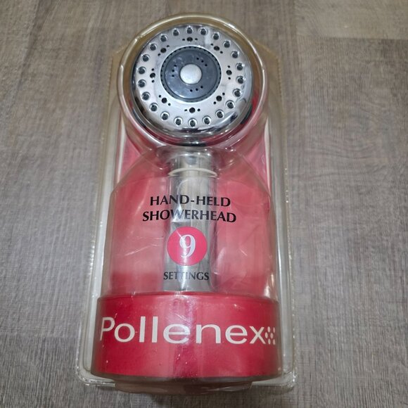 Pollenex Hand-Held Showerhead 9 Spray Settings Chrome Finish – New in Package - Picture 6 of 6